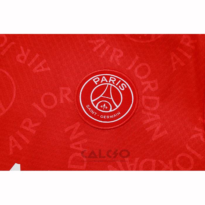 Tuta da Track Paris Saint-Germain Jordan Manica Corta 2024-2025 Rosso - Pantaloncini